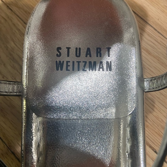 Stuart Weitzman Black and Silver Strappy Sandals - Picture 7 of 7